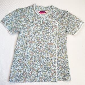Vintage Ditsy Floral Huck-A-Poo Wrap Top